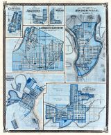 Carthage, Arlington, Milroy, Brookville, Lawrenceburgh, Aurora, Rushville, Indiana State Atlas 1876